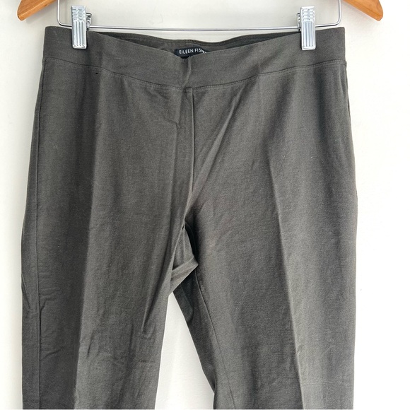 EILEEN FISHER Gray Green Washable Flex Ponte Straight Ankle Length Pants Sz XS - Picture 5 of 15